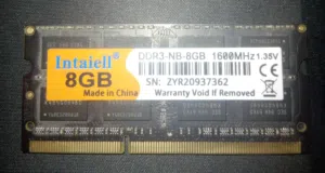 Intaiell DDR3 8GB 1600MHz Laptop Ram