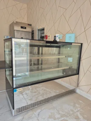 للبيع: ثلاجتين عرض حلويات (مستعملة بحالة ممتازة) من ماركة Tecnofrigo الشهيرة.