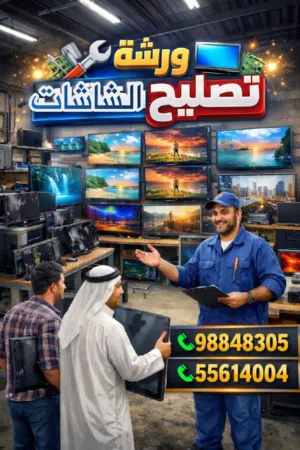 تصليح جميع انواع الشاشات التلفزيونيه LED&LCD
