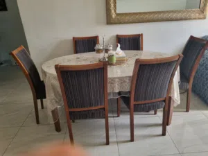 dinning table with 6 chairs, from safat home, good condition not damaged