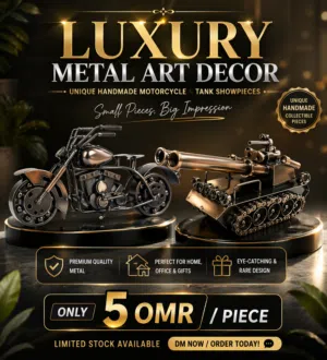 Luxury Metal Art Decor – Motorcycle & Tank Showpieces