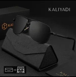 KALIYADI  رجالي جديد - نظارات كلاسيكية مع      حافظة وقماش، .متوفر توصيل