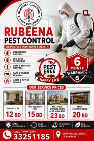 Big offer for Pest control services 2bhk 12 BHD 3 bhk 17 BHD