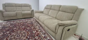 3+2+1 Beige Recliner Sofa Set – Excellent Condition  Almost New