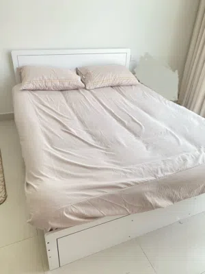 Bed with mattress