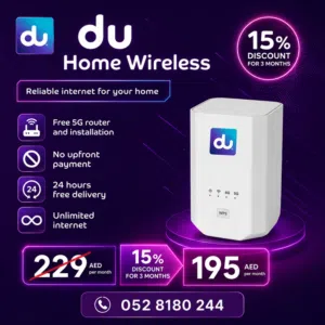 Du Home WiFi internet connection all over UAE