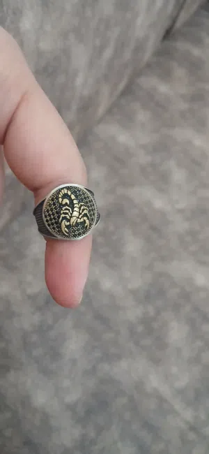 خاتم فضة 925 اشارة عقرب