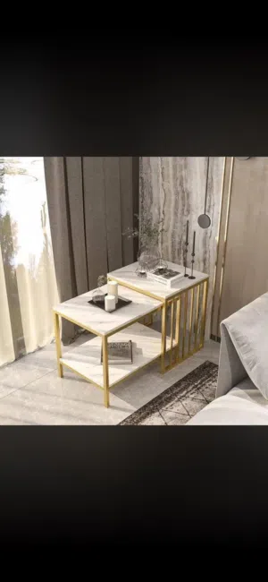 طقم طاولات ديكور فاخرة (عدد 2)