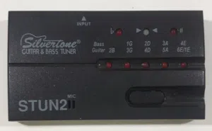 تيونر جيتار ماركة سيلفرتون Silvertone Guitar & Bass Tuner Stun2