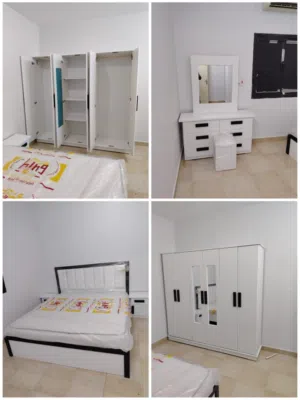 Luxury Bedroom Set  Full Bed Set with Wardrobe & Dressing Table contact