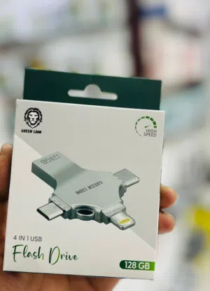 ذاكرة فلاش لجميع الهواتف اندرويد وايفون Green lion  4in1 usb flash drive 128GB
