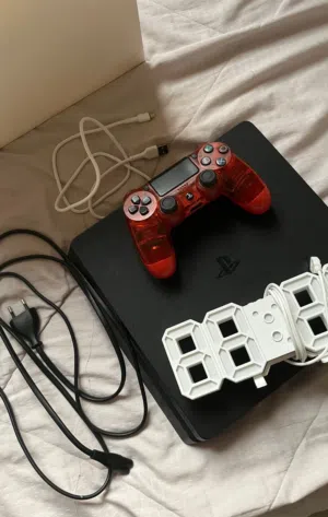 PlayStation 4  with controller  with charger  and digital clocks 3D