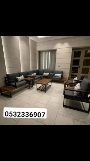 جلسة حرف L متصل لتفصيل حسب الطلب جودة مضمونة من الخشب السويدي طبيعي عليه ضمان لسنين