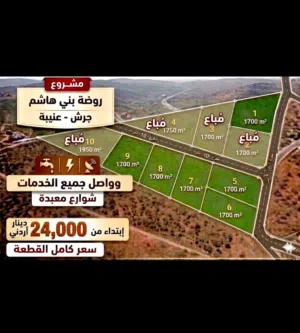 Farm Land for Sale in Jerash Unaybah