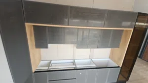 دولاب مطبخ MDF هاي جلاس جاهز لتركيب