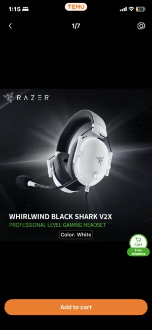 RAZER BLACK SHARK V2 x gaming headset for sale brand new