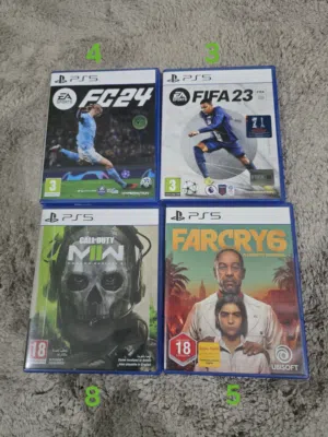 PS5 games for sale Farcry 6Call of Duty MW2Fifa 24 Fifa 23