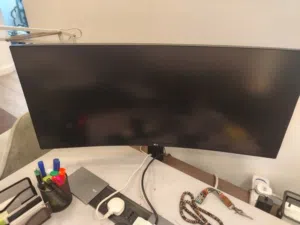 LG curved monitor