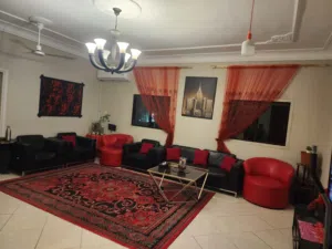 Executive style Sofa set in decent condition (With curtains)