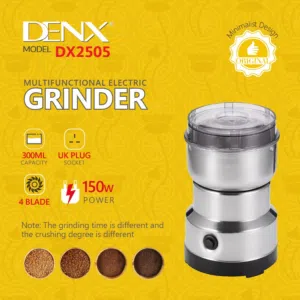 مطحنة كهربائية متعددة الوظائف من نوع Denx Model DX2505.