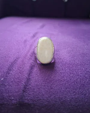 خاتم اوبال استرالي فاير طبيعي غير معالج مع اثبات فحص Natural untreated australian fire opal ring