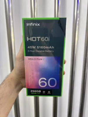 Infinix HOT 60i 256GB RAM 8GB بطارية 5160mAh شحن 45W NFC Gyroscope كفالة رسمية