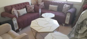 طقم كنب جديد 7 مقاعد
