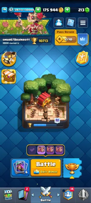 Clash royale 10 k account lvl 57