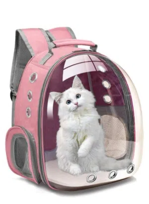 Cats backpack pet bubble شنطة لنقل القطط مع فتحه تهويه