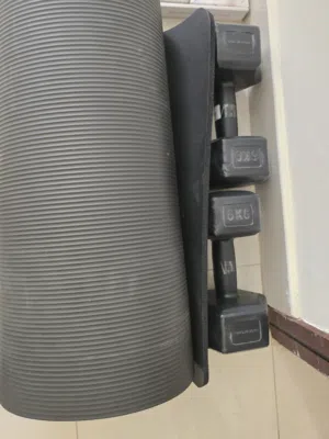 اوزان عدد 2 6kg مع سجادة تمرين
