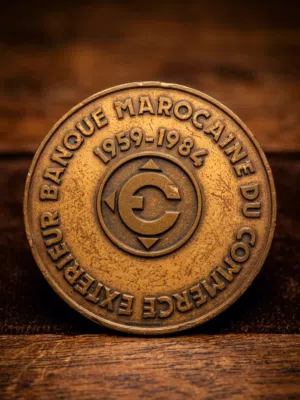 Médaille commémorative BMCE 1959-1984 bronze originale