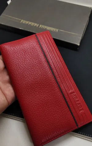 Original Ferrari Formula Cartier 1980’s Passport Folder Pouch Wallet
