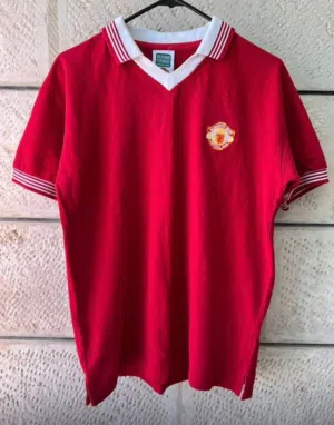 RETRO REPLICA FC MANCHESTER UNITED 1977/1978 SHIRT JERSEY SOCCER FOOTBALL