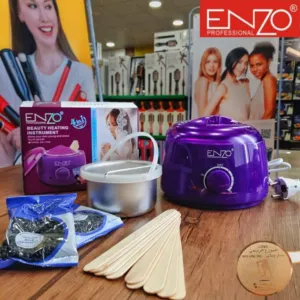 جهاز تسخين و اذابه الشمع من ENZO مع شمع حبيبات + عيدان جهاز الواكس لازالة الشعر طنجره واكس