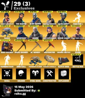 حساب فورت نايت سيزون 2 فيه رقصه فلوس و مظله ماكو و طور زومبي القديم