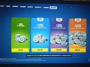 فيبوكس فورت نايت للبيع v-bucks