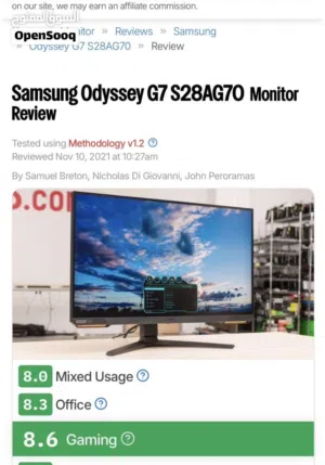 شاشه للبيع samsung odyssey g7 s28ag70 monitor review