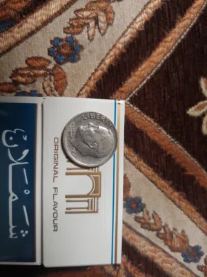 العملة هي دايم (عشرة سنتات) من الولايات المتحدة الأمريكية، وتحديداً إصدار عام 1967.