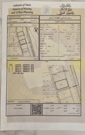 Residential Land for Sale in Al Sharqiya Sinaw