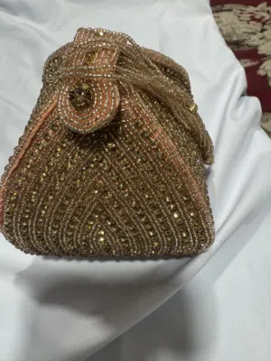 New golden small pouch