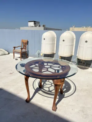 Glass Round Dining table/Outdoor