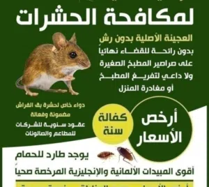 شركة رش حشرات مواد مرخصة صحيا مع الضمان