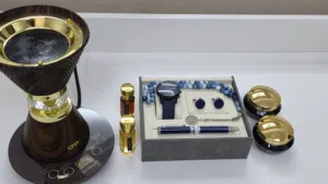 باكج هدايا فاخر مدخن كهربائي Crown + بوكس رجالي + دخون وزيوت