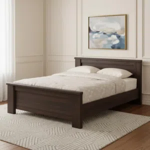 King Bed 180x200 with Mattress  Wenge  1 Year Old  Discovery Gardens