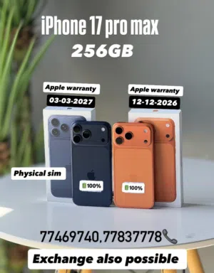 17promax 256GB Physical sim and eSIM also available very less used and very clean condition