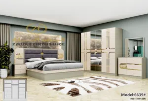 وصلت غرف نوم حديثه روعه 6 قطع مع دوشق طبي وتركيب مجاني