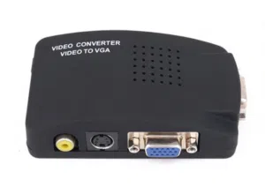 AV S-Video RCA VGA Composite Video to VGA Converter Adapter for HDTV DVD Monitor