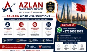Bahrain Visit Visa Service – 1 Year Multiple Entry Visa Consultancy Services Bahrain