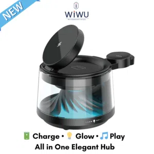 WiWU All-in-One Hub اشحن أضئ واسمتع بالصوت كل ذلك في جهاز واحد فاخر وبسعر مغري