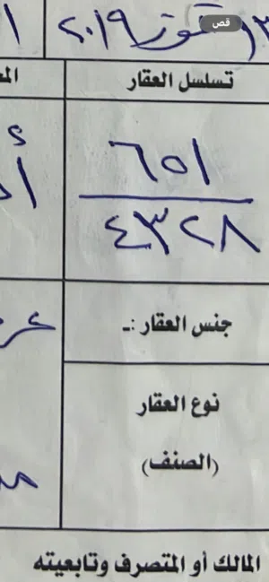 قطعة ارض ركن طابو صرف